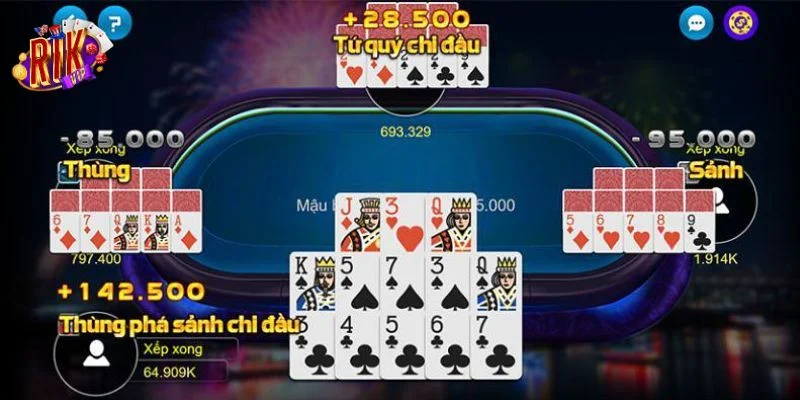 Cách xếp bài Mậu Binh cần quan tâm tới các tay bài.